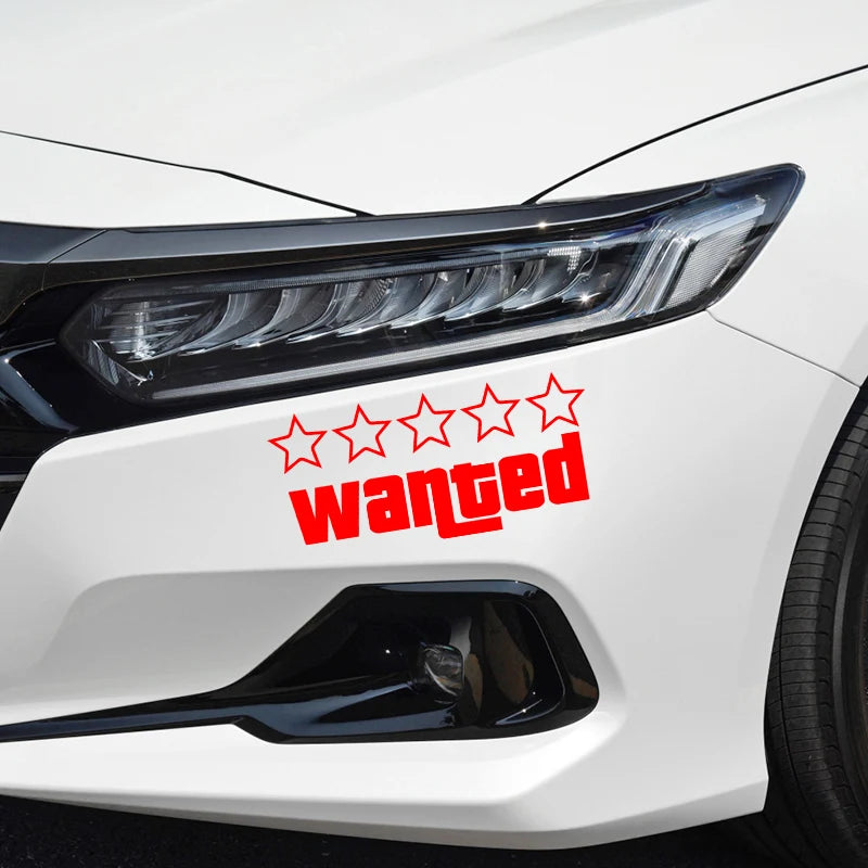 For Rear Windshield Window Glass Auto Wanted Pentagram Stickers