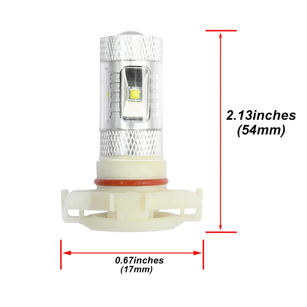 2PCS Pair 30W Power White Red Yellow Bulbs 12276