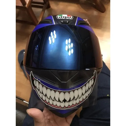 For Classic Hero Venom Teeth Mouth Sticker Modified Wheel Tail