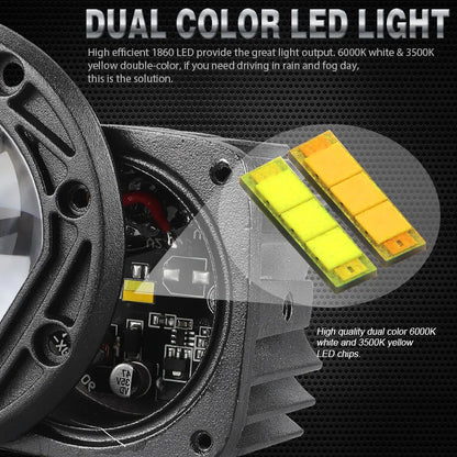 For Off Road 8D Lens 3inch Fog Truck ATV 4WD Pickup 12V