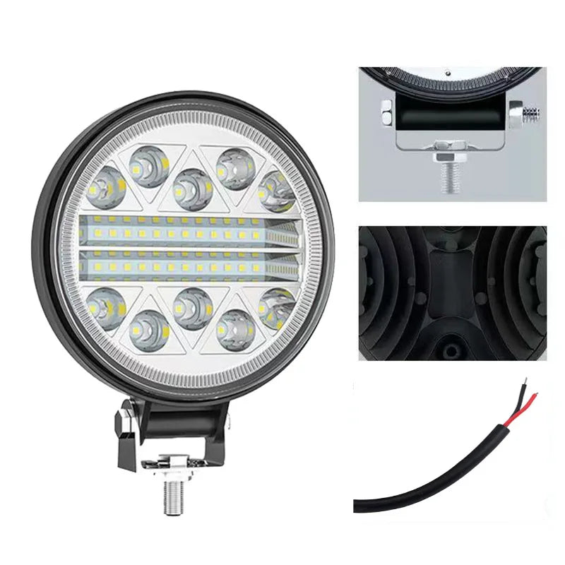 Work Round high-brightness Waterpoof off-road Roof Spot Truck