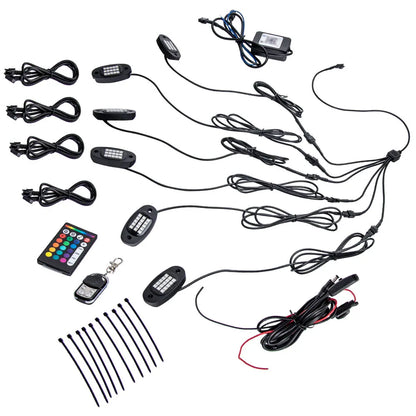 For Pickup ATV RGB Rock Pods APP Control SUV Truck X6 6PCS