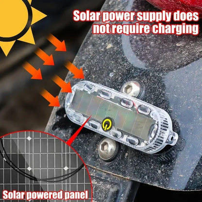Motorcycle Solar Warning anti-rear Strobe Night Riding Flashing