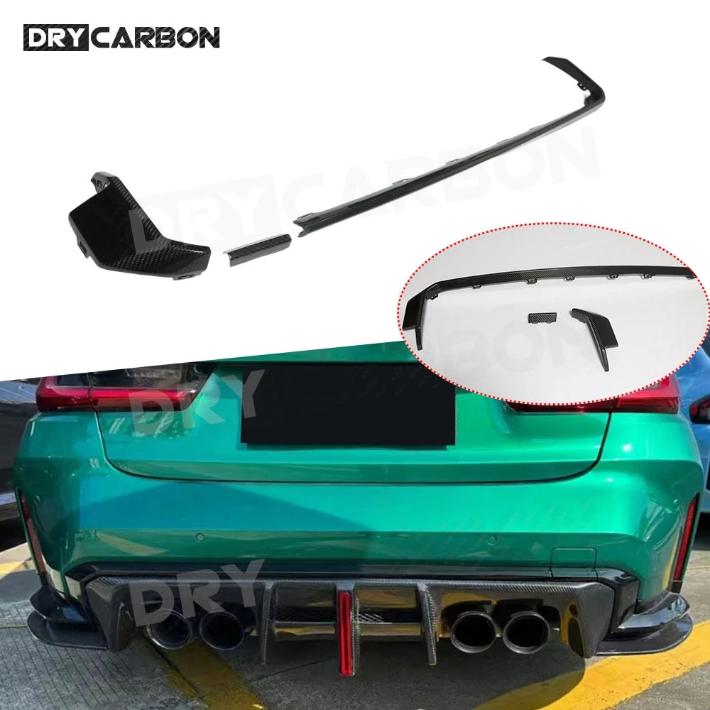 For BMW 3 4 Series G80 Dry Carbon Fiber Rear Bumper Strip M3 G82