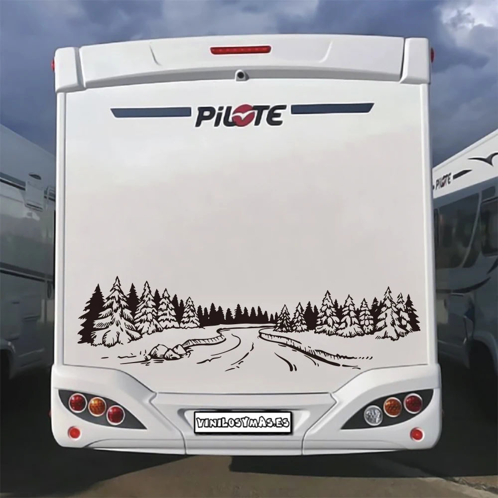 Forest River Science Camper Rv Sticker Decal Winter Landscape