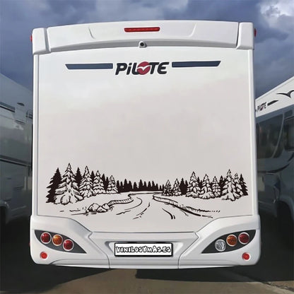 Forest River Science Camper Rv Sticker Decal Winter Landscape