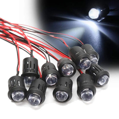 10pcs12v 10MM pre-wired Constant Ultra Bright Water Clear Bulb
