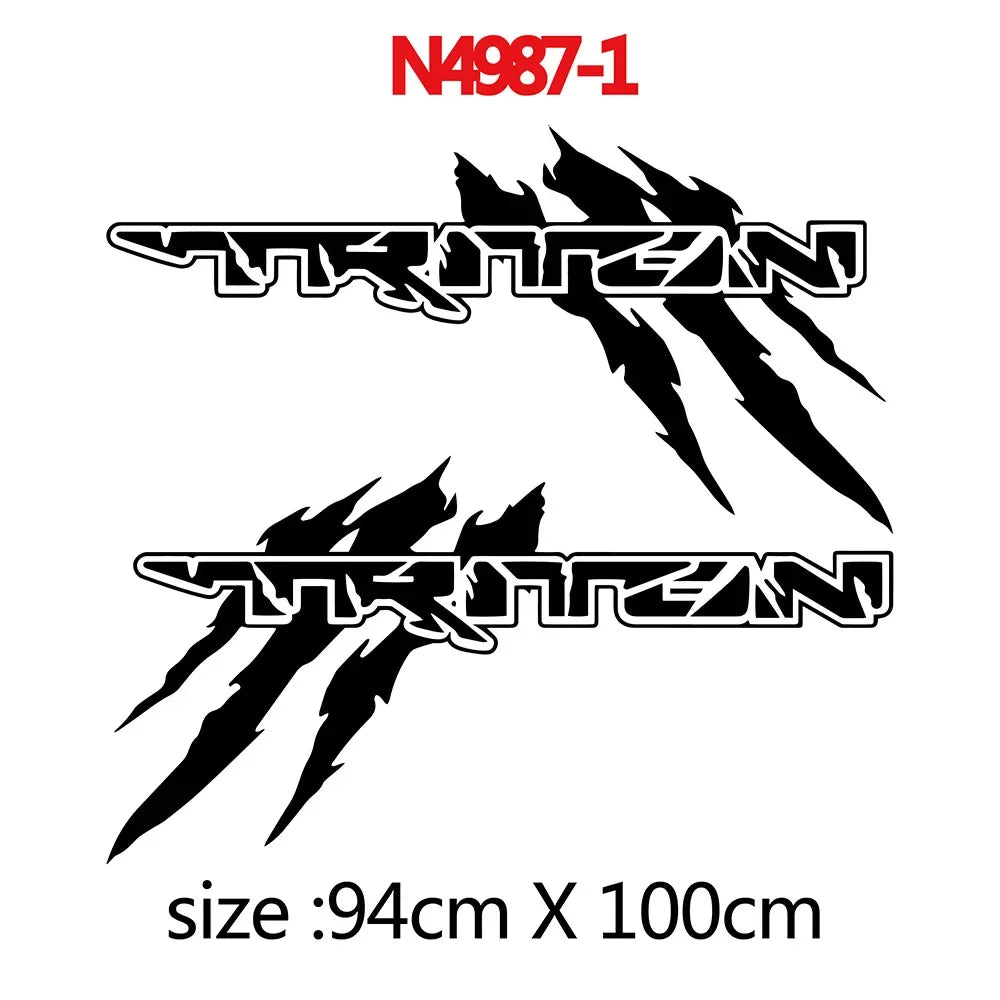 For Mitsubishi L200 Triton Clawmark Pickup 2PCS Pick Up Stickers