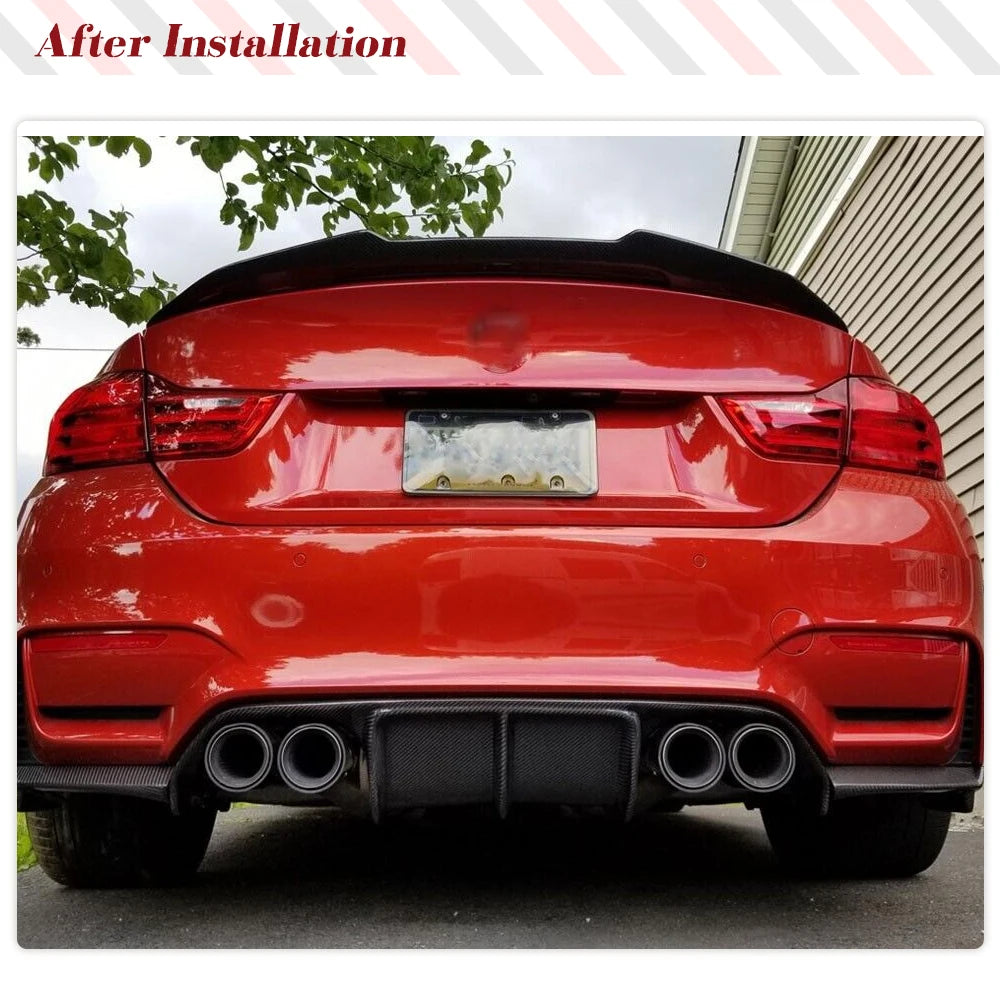 For BMW 3 4 Serises F80 Rear Splitter Carbon Fiber Body Kit