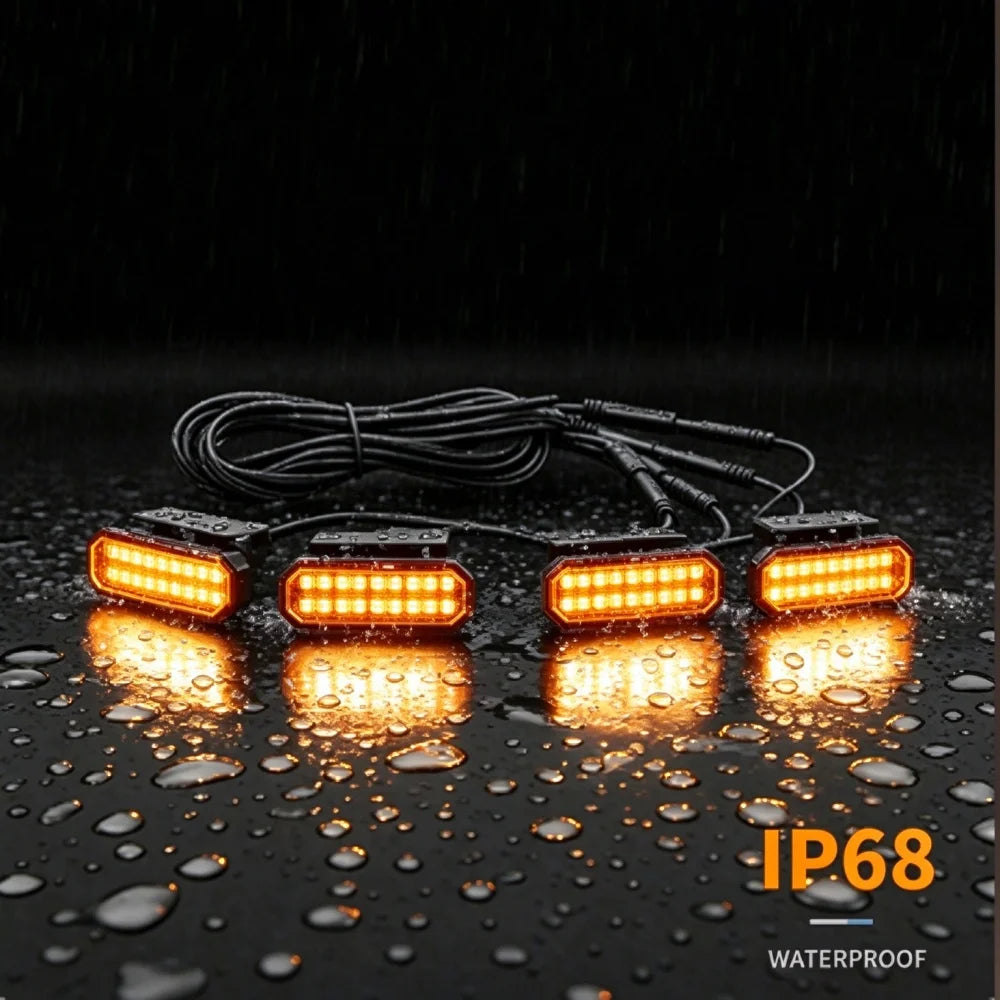 For Toyota Hilux Revo Truck Amber Front Grille Marker Waterproof