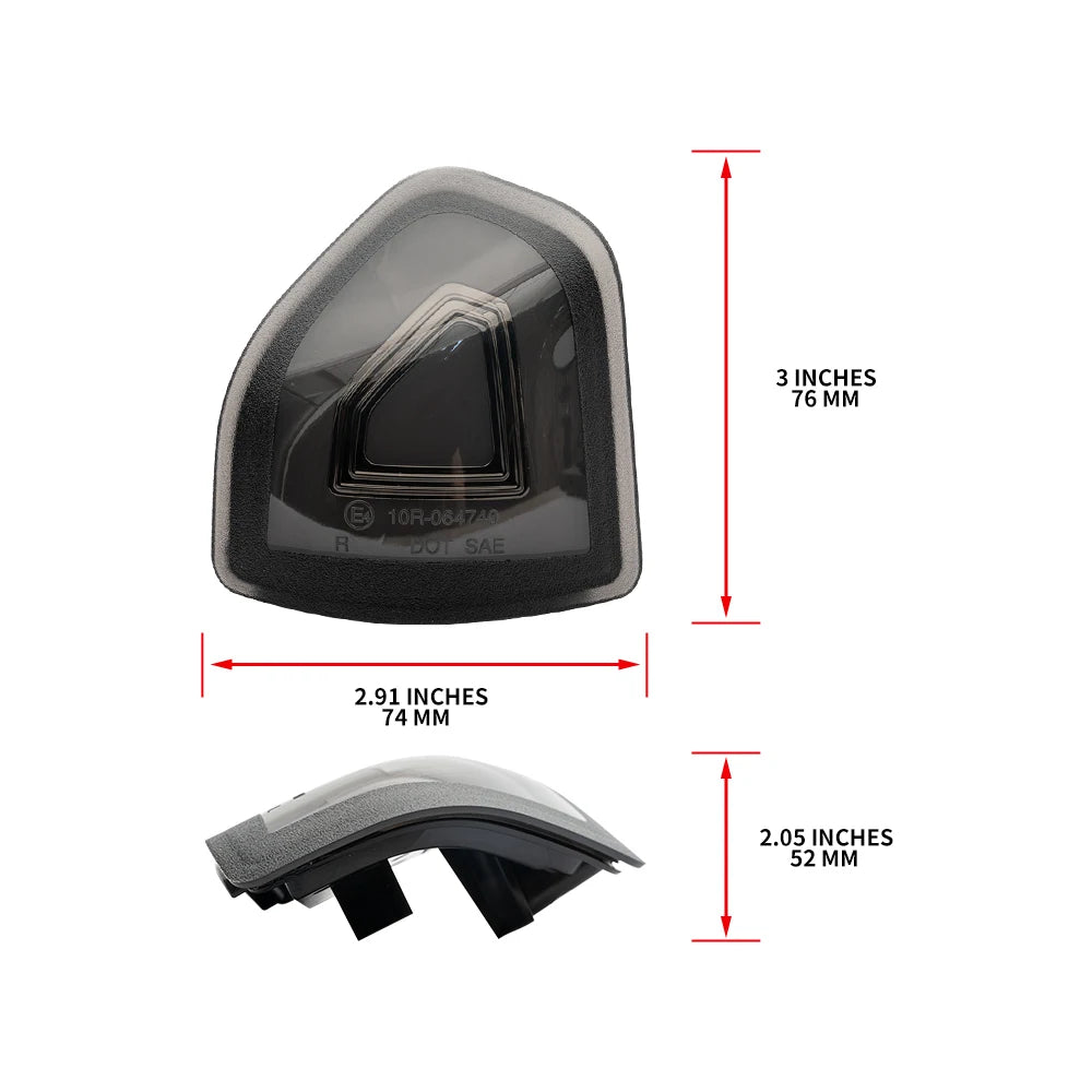 For 2010-2018 Dodge Ram 1500 2500 2X Smoked Towing Rearview