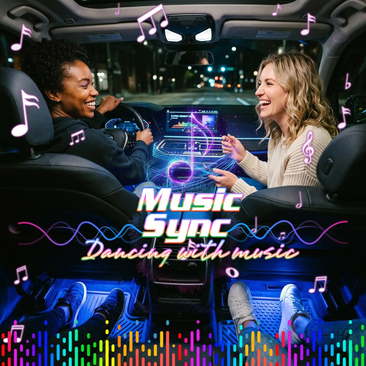RGB Interior Million Colors Bluetooth APP Remote Control Music