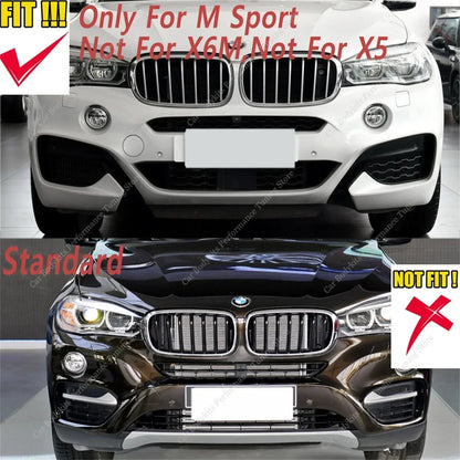 For BMW X6 F16 M Sport 4PCS Performance Gloss Front Bumper
