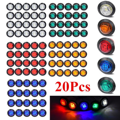 20PCS Drl 12V 24V Side Marker Camion Trucks Lorry