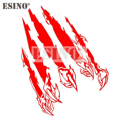 Creative Tiger Paw Pvc Carving Waterproof Sticker Bumper Glass