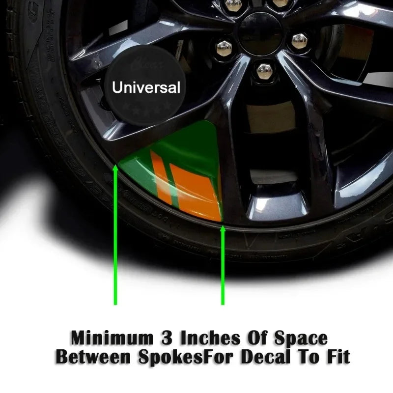 For Dodge Chrysler Jeep Vehicles Hub 6PCS Reflective Wheel Rim