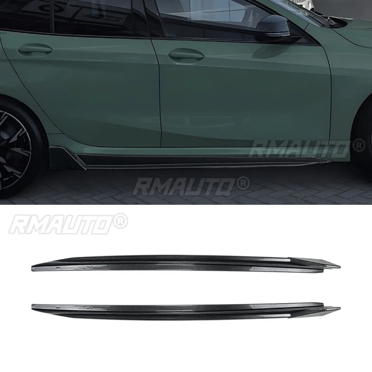 For BMW 1 Series F70 M Side Skirt Lip Spoiler Extension Diffuser