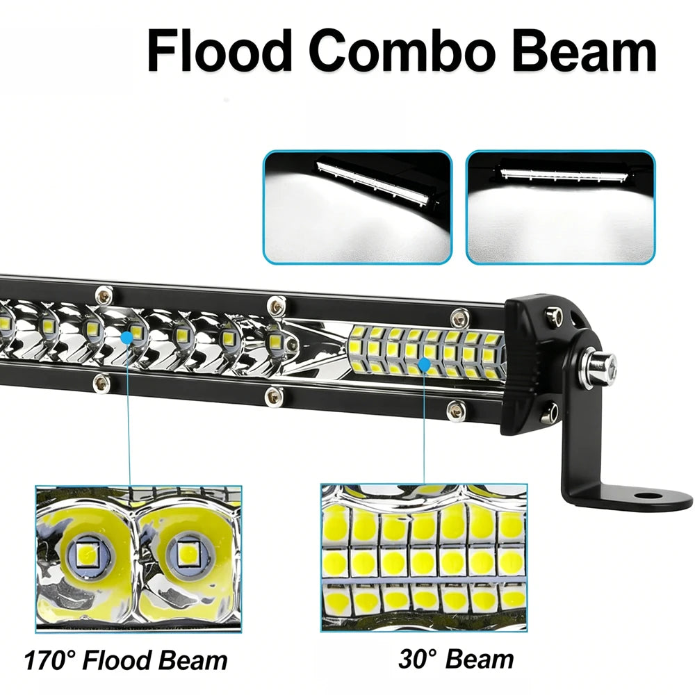 For Tractors Boats Off-Road 4X4 12-inch off-road Bar Single Row