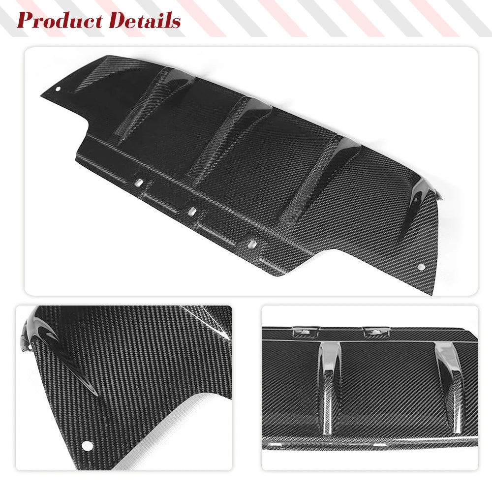 For BMW F06 F12 F13 M6 Carbon Fiber Rear Diffuser 2013-2018