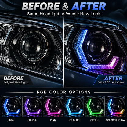RGB 3inch Bi Projector Shroud Turn Signal APP Control