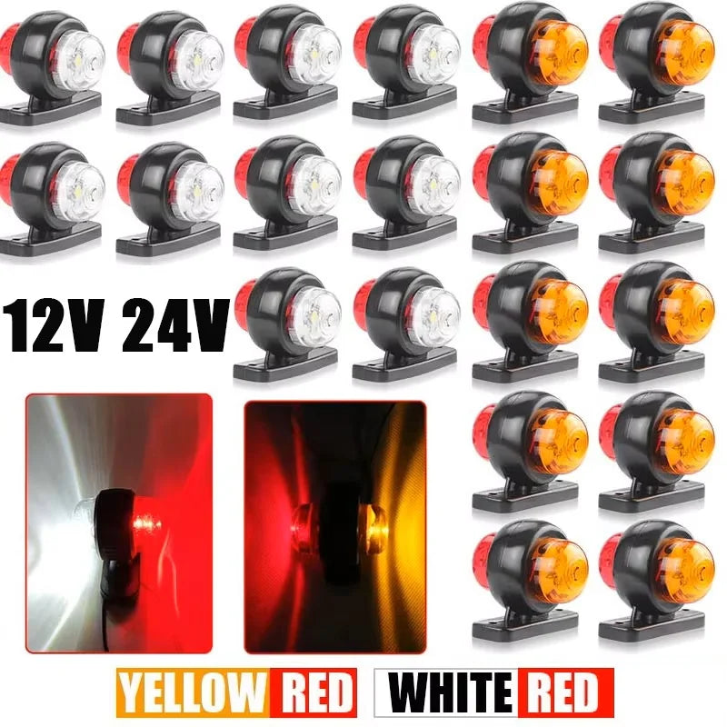 Truck Double Sides Marker Signal Red Yellow White Warning