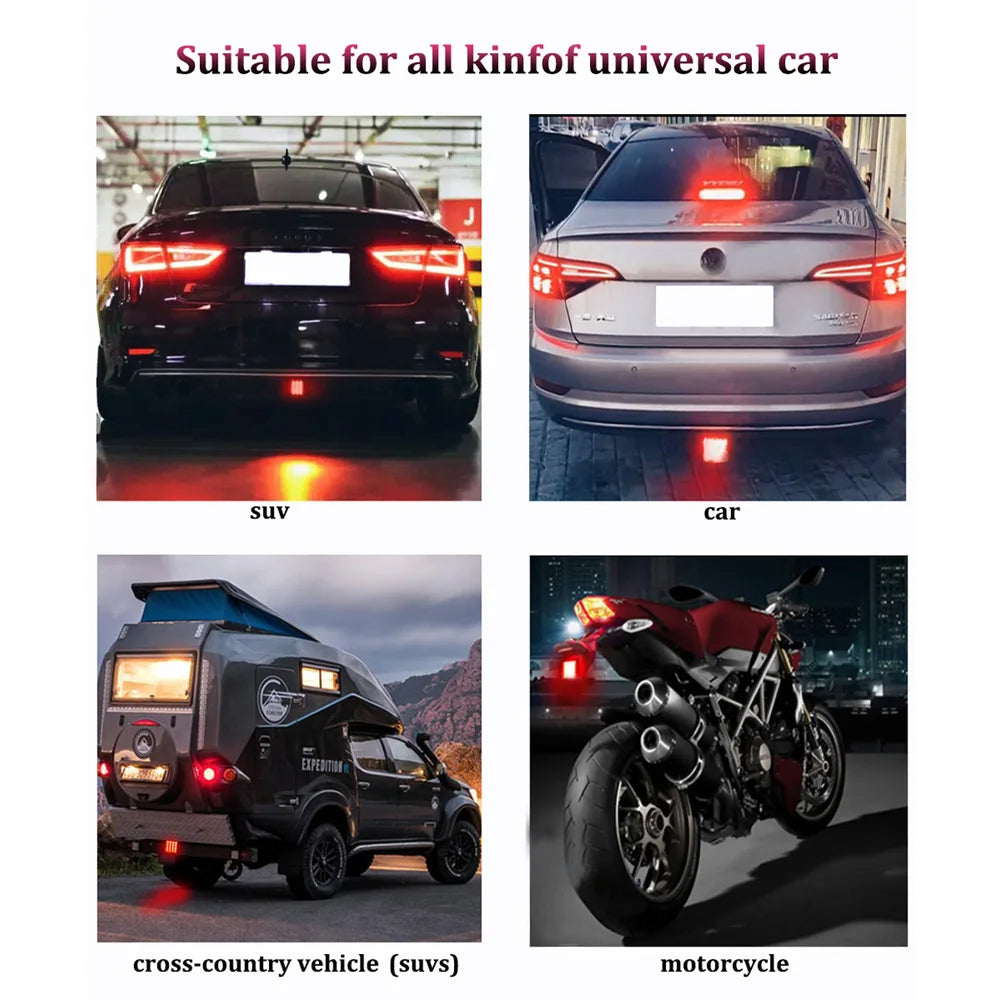 Rear Tail Flash Strobe F1 Brake Pilot Motorcycle Warning