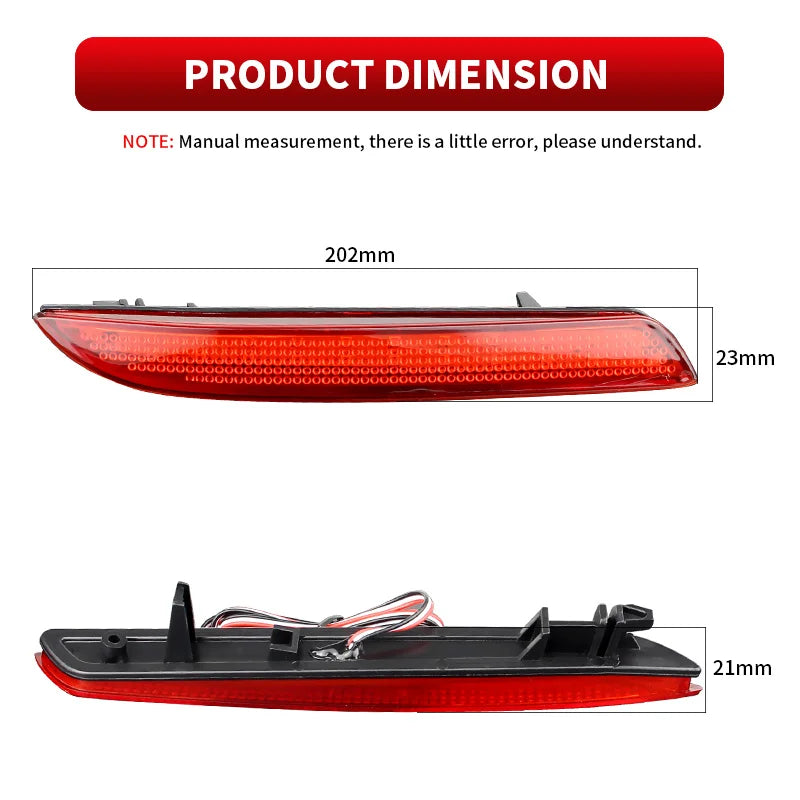 For Honda Fit Stepwgn Rg 2010-2014 Tail Rear Bumper Reflector