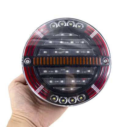 2PCS 5.3 Round Trailer Tail Brake Drl Flow Turn