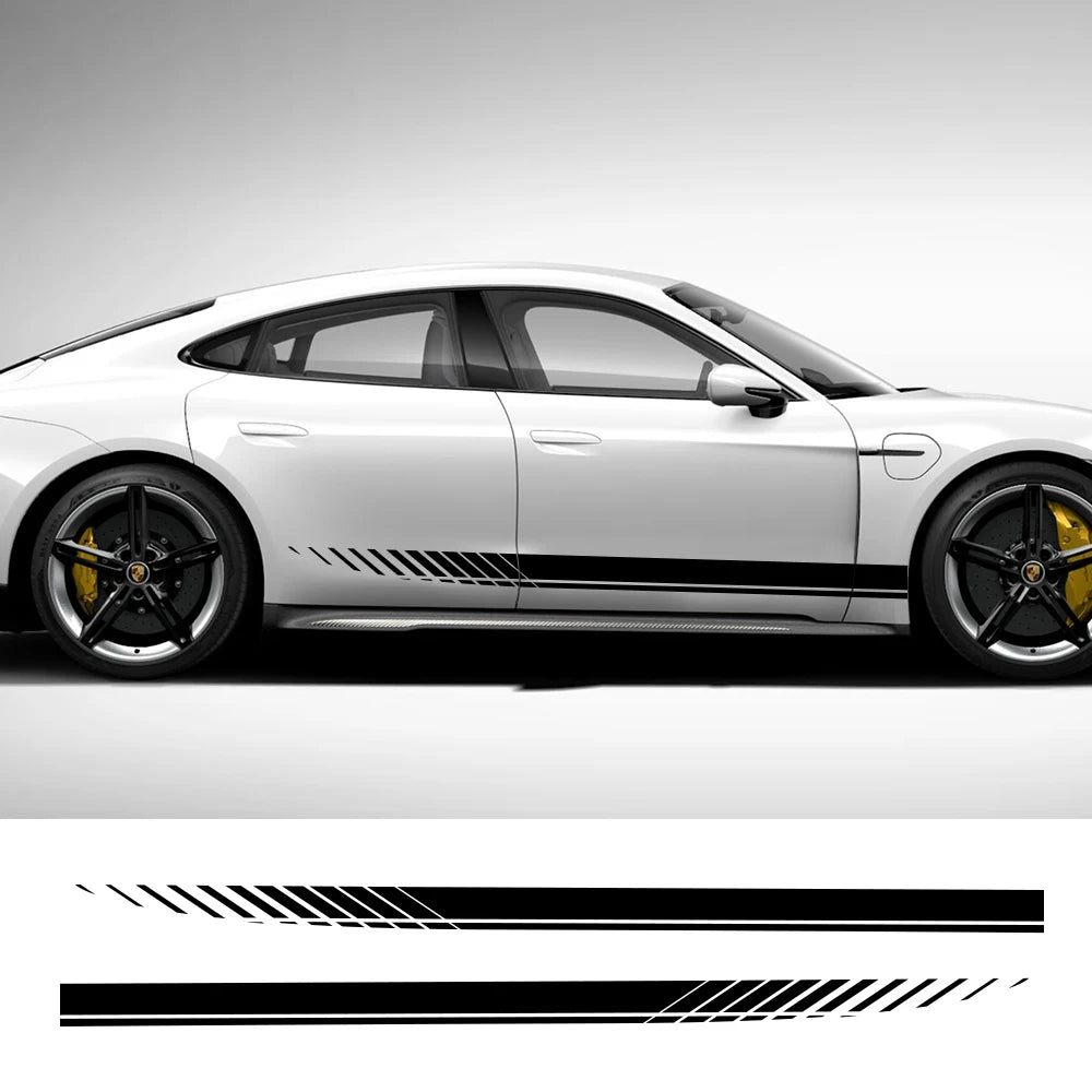 Door Pvc Stickers Sport Strips Vinyl Film Side Skirt