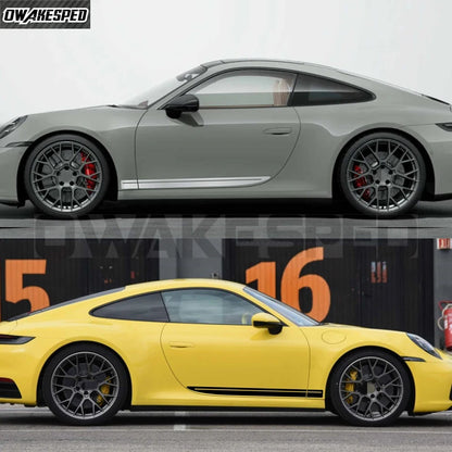 For Porsche-911-Cayman-718-CarreraS Auto Door Side Skirt 2PCS