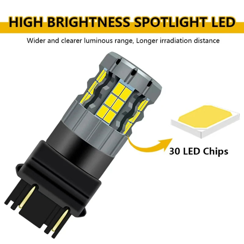 2PCS 3156 P27W 3157 7W T25 Bulbs Canbus Turn