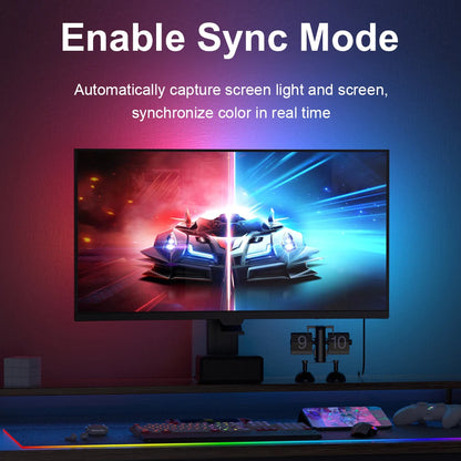 Smart Ambient Tv Lighting Display Sync Strip Monitor Backlight