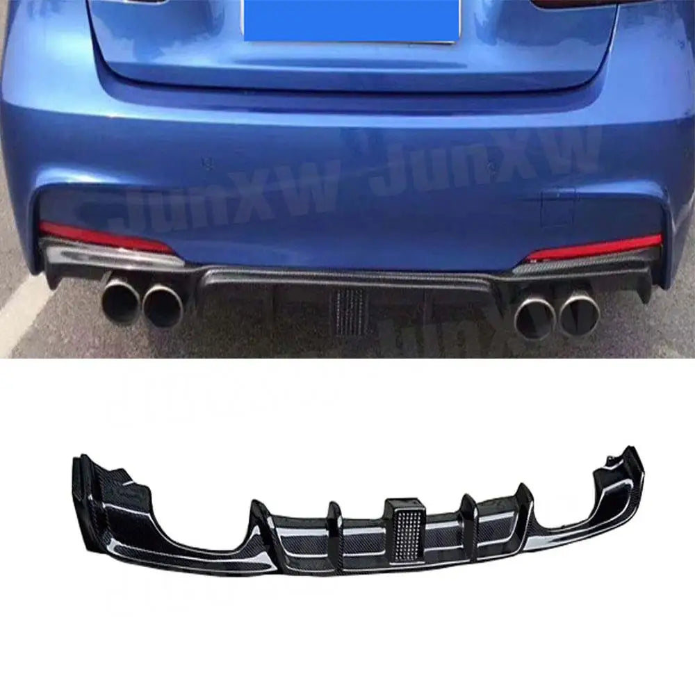 For BMW 3 Series F30 F35 Carbon Fiber Rear Bumper Lip Diffuser