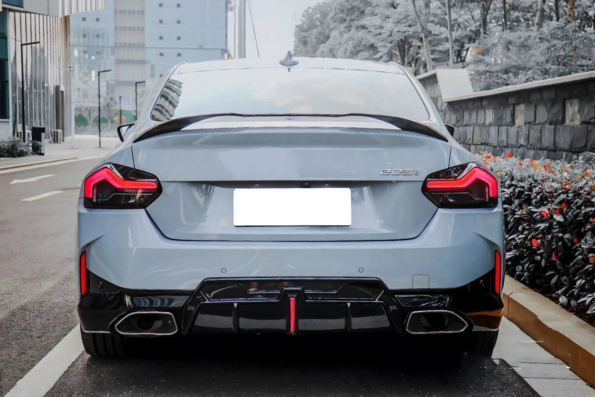 For BMW 2 Series G42 M Rear Bumper Diffuser Lip Gloss Black