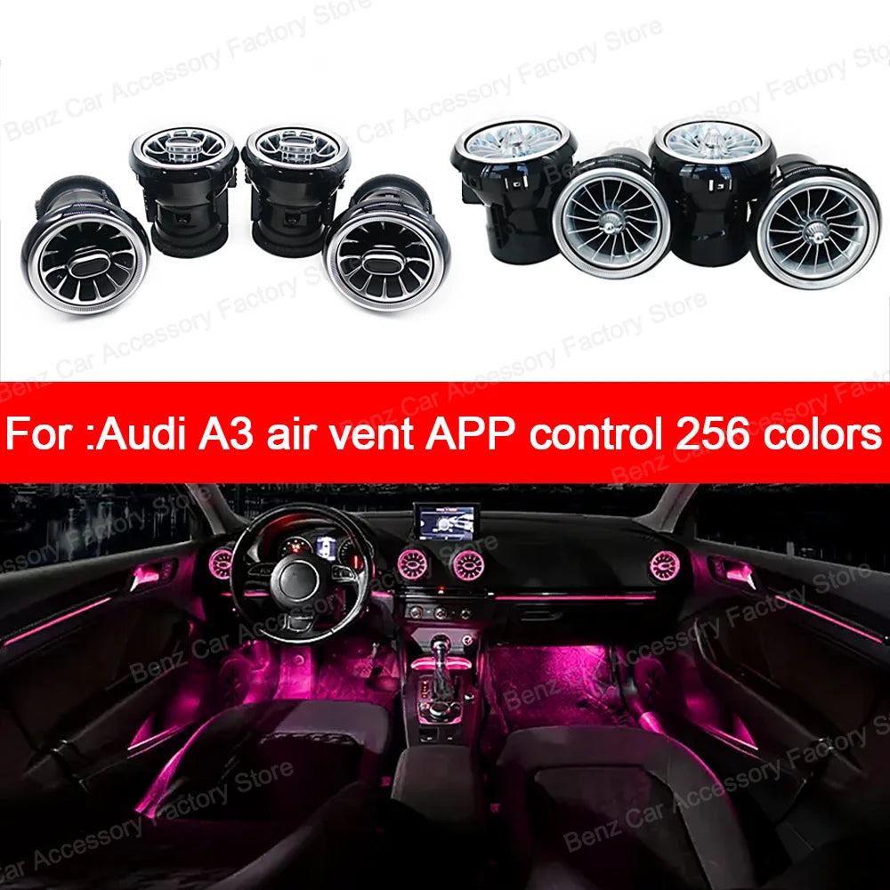 For Audi A3 S3 RS3 8V 256 Colours Air Vents 8Y 8P 2004-2020