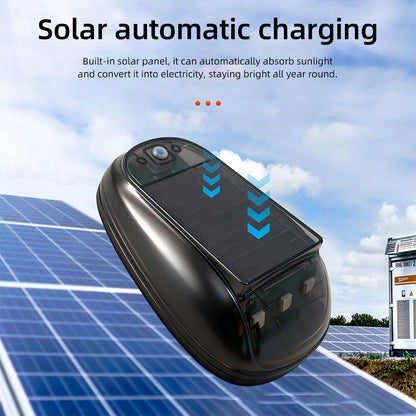 5X RGB Solar Powered Strobe Bar Remote Control Roof