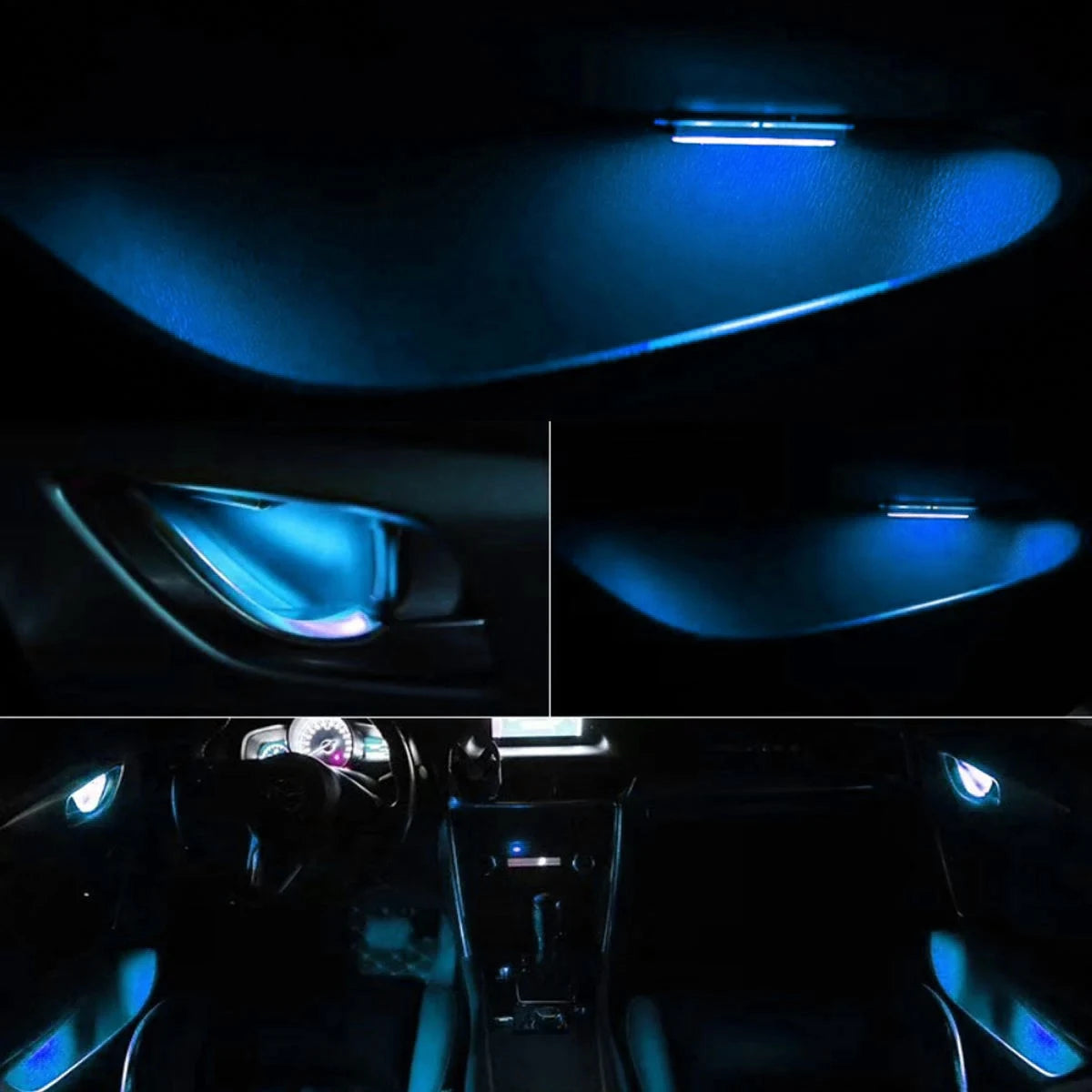4PCS Armrest Interior Door Handle Lighting Inner Bowl Atmosphere