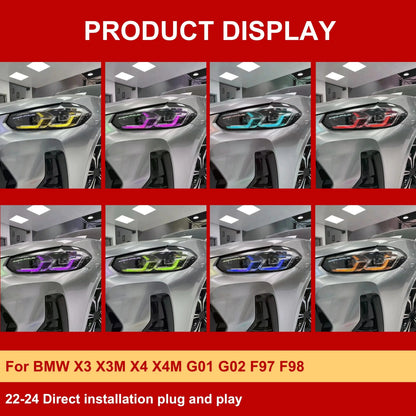 For BMW X3 X4 X3M X4M Multicolor RGB Red Agnel Eyes Drl Module
