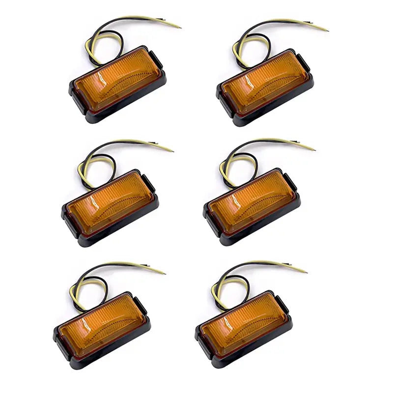 6PCS Amber Side Marker Set 10v-30v Cars Suvs Van