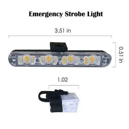 1SET Grill Strobe Red Blue Emergency Remote Wireless Control