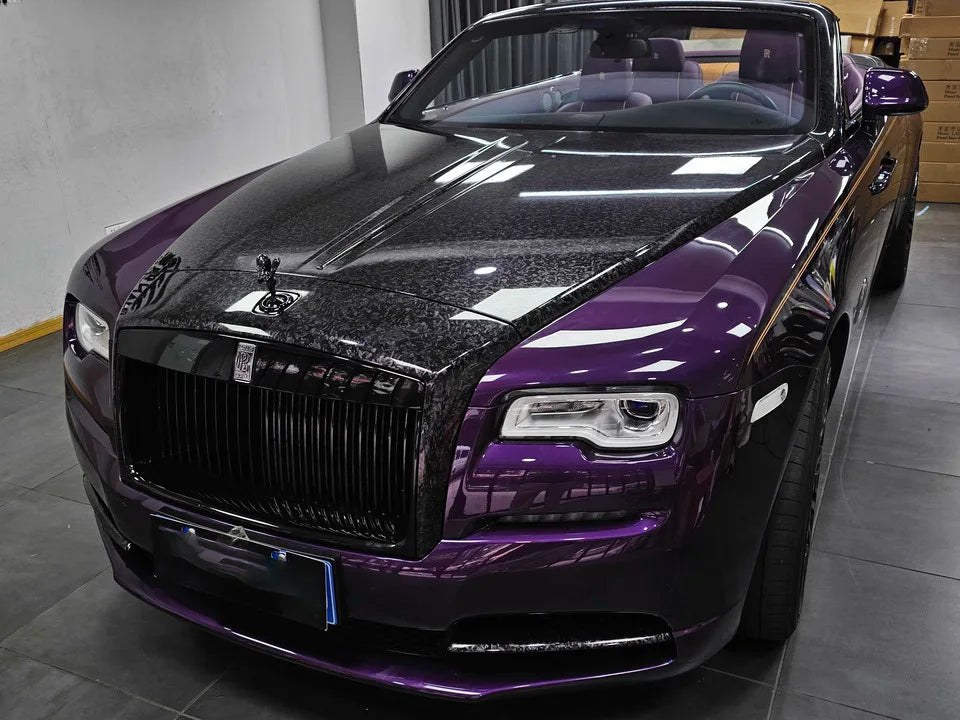 Glossy Laser Forged Carbon Fiber Vinyl Wrap Self Adhesive