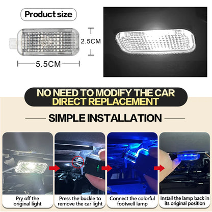 For Audi A1 8X A3 A4 Footwell Atmosphere Interior B7 B8 B9 A5 A6
