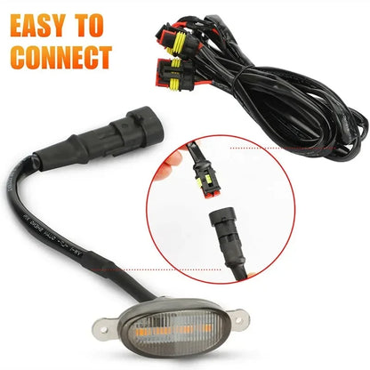 For Ford Toyota Front Grille Driving Drl Harness Amber White