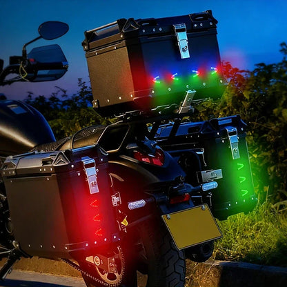 Motorcycle Anti Rear End Collision Solar Powered Flashing Warning