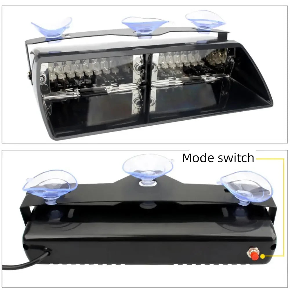 16-led Flashing Mode Emergency Dash Warning Strobe Flash Blue