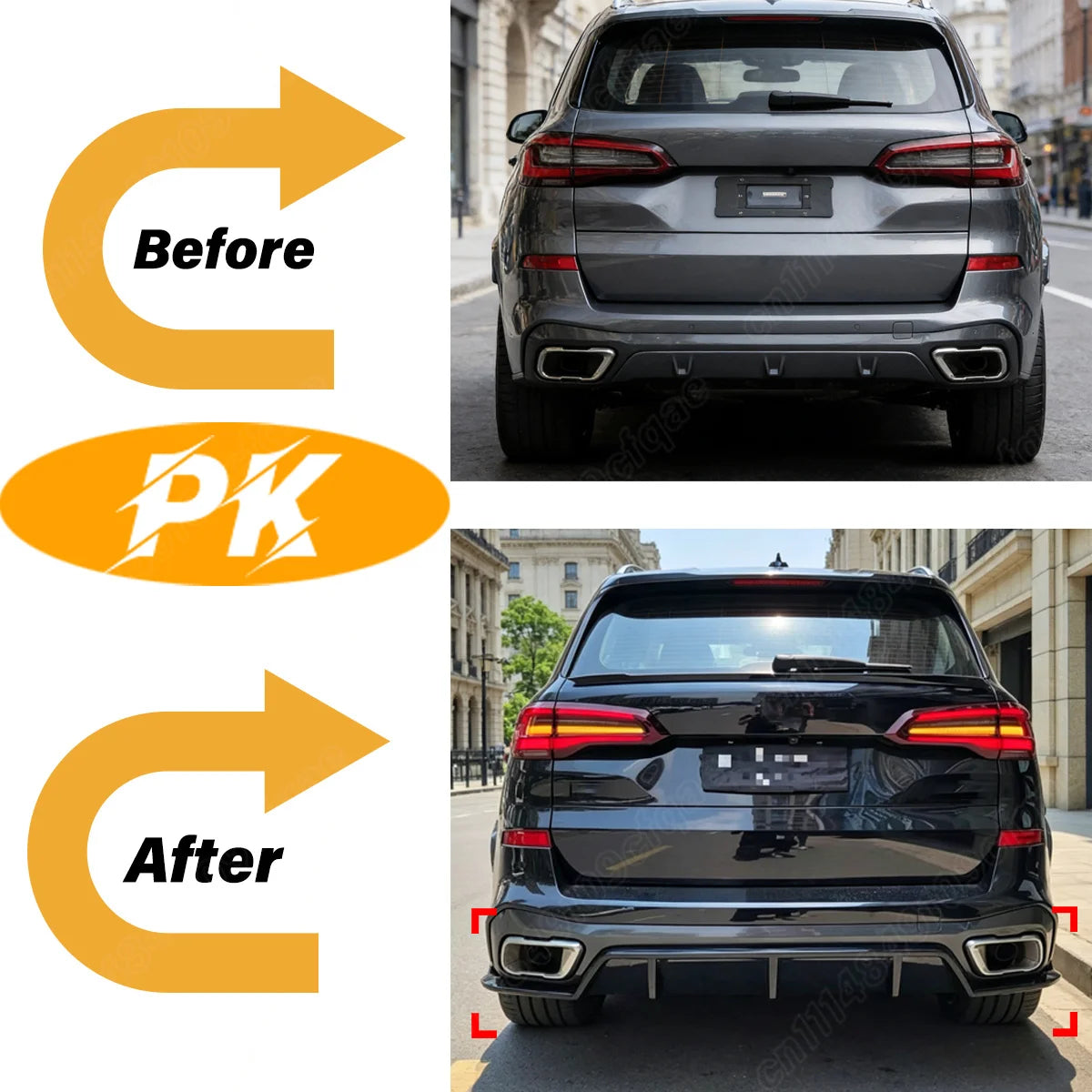 For BMW X5 G05 2020 2021 2022 2023 Rear Bumper Diffuser Valance