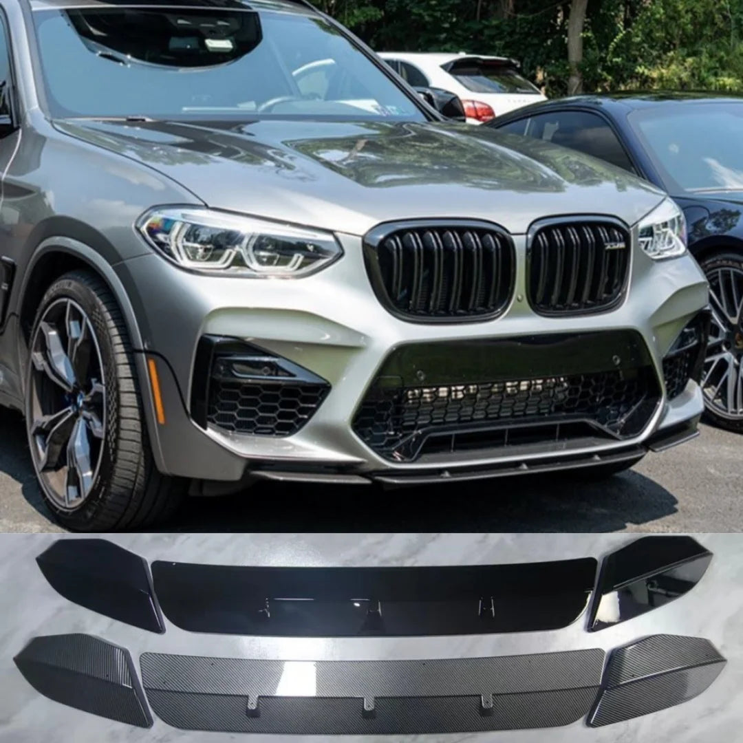 For BMW X3M X4M F97 F98 Gloss Black Carbon Fiber Look Front