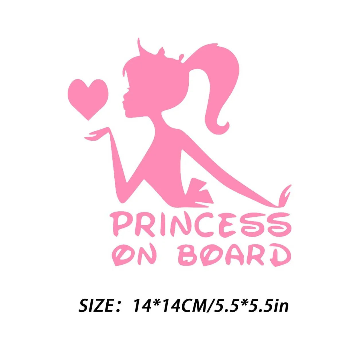 Girl Princess On Sticker Decal