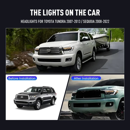 For Toyota Sequoia 2008-2022 Tundra 2007-13 Head Headlight