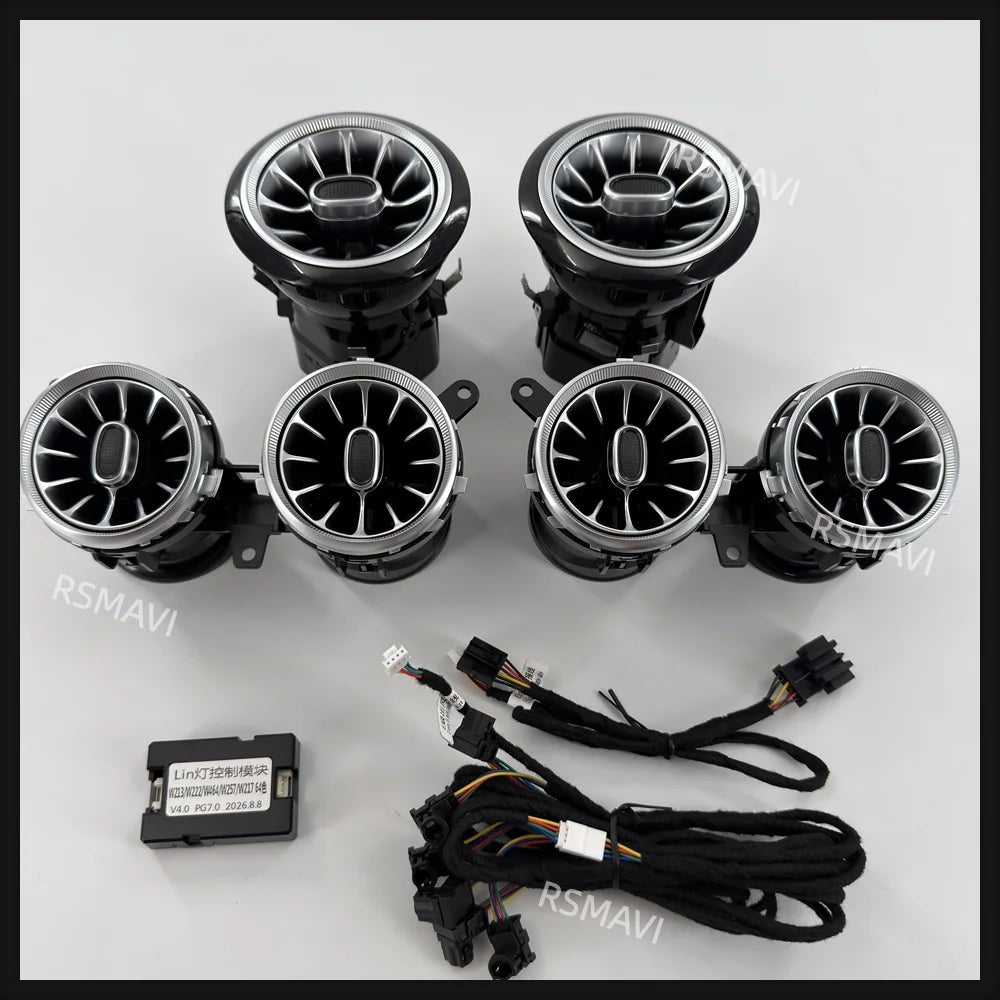 Front Dashboard Turbine Air Vent Kit Ambient Lighting Compatible